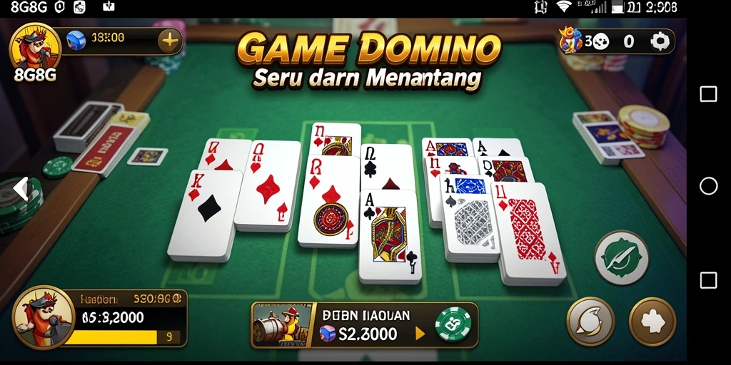 Screenshot 8G8G menampilkan gameplay Domino yang menarik.