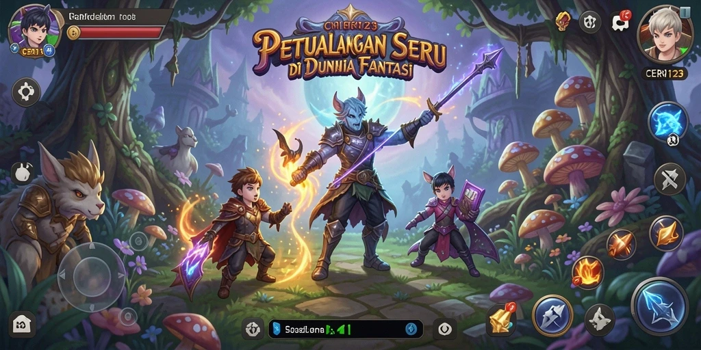 Screenshot yang menunjukkan aksi seru dalam permainan CERI123.