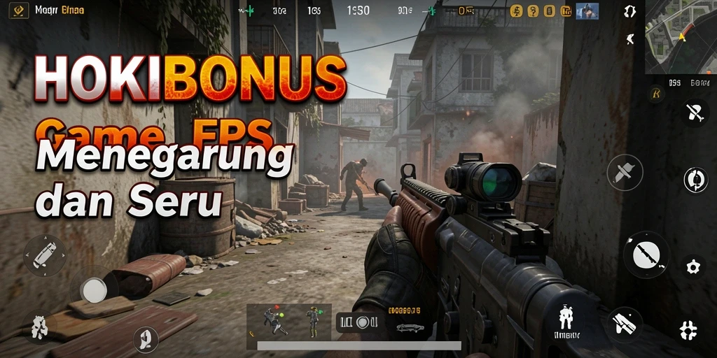 Screenshot gameplay HOKIBONUS yang menegangkan dengan aksi tembak menembak.