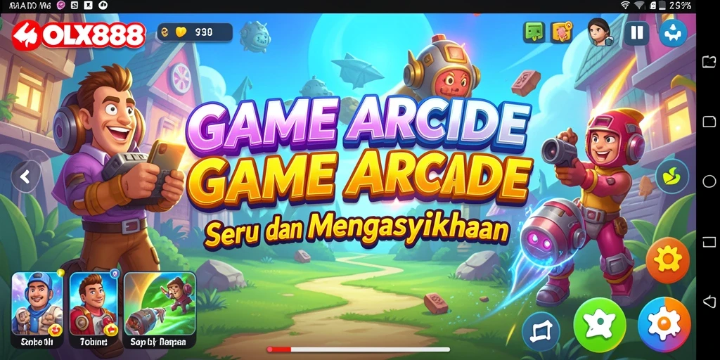 Screenshot OLX888 menampilkan gameplay seru dengan petualangan Arcade.