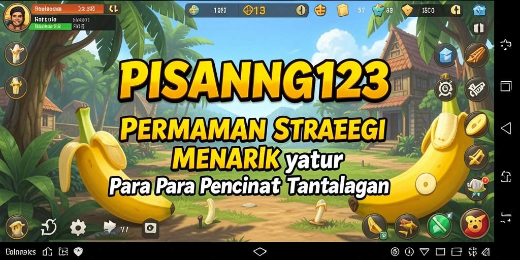 Tangkapan layar utama PISANG123 menunjukkan aksi gameplay strategi yang seru.