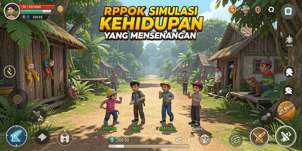 Gameplay RPOK yang mengasyikkan dalam simulasi kehidupan.