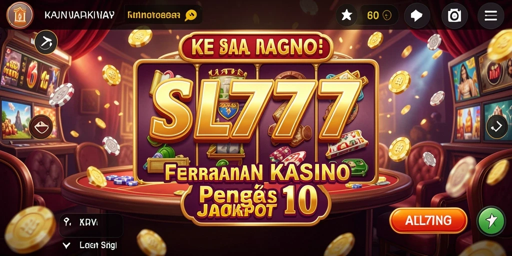 Tampilan menarik gameplay SL777 dengan berbagai pilihan permainan Kasino.